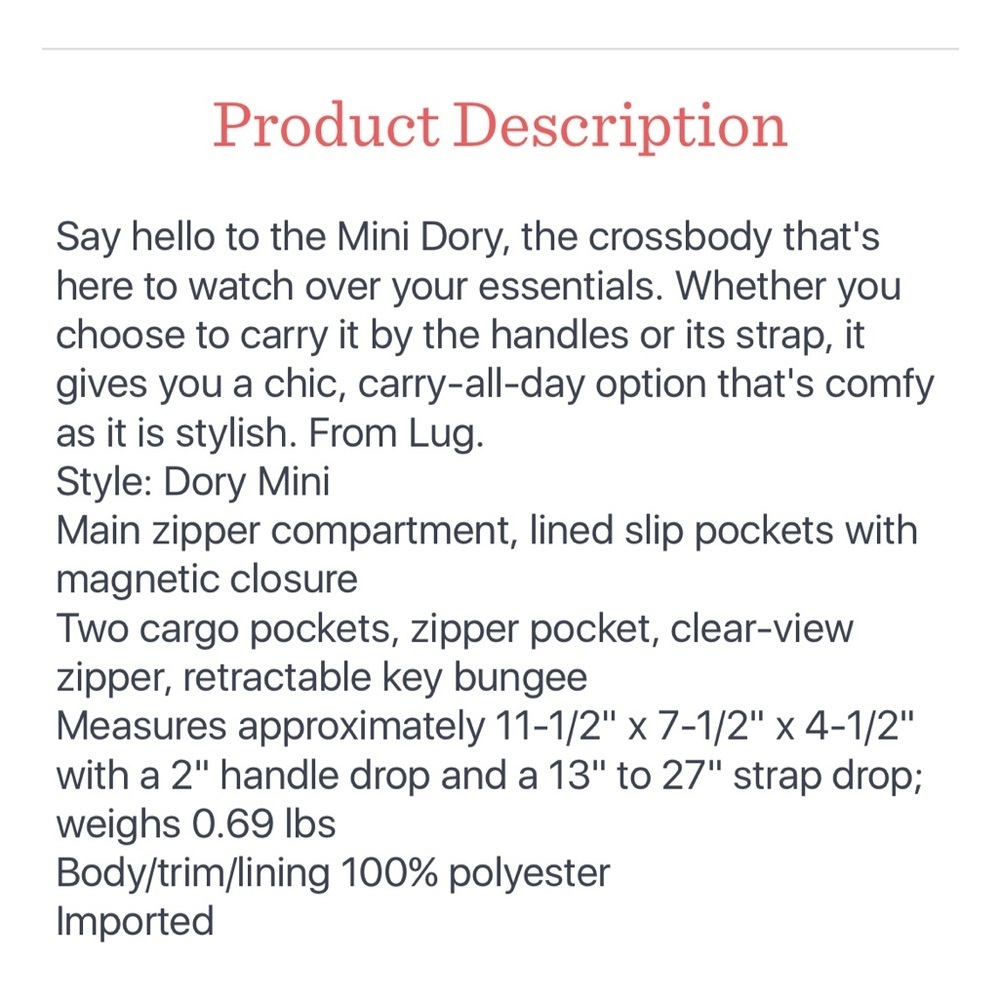 Lug “Dory Mini” crossbody bag - Picture 11 of 12